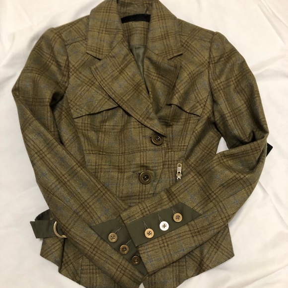 L.A.M.B silk wool plaid jacket NWT 2669 - Picture 6 of 16